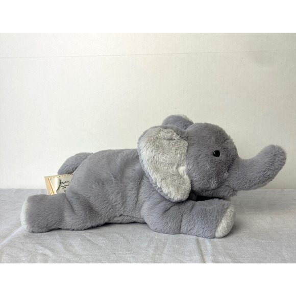 Steiff Soft Cuddly Friends ELNA ELEPHANT 064074 Stuffed Animal Plush Button Ear - Picture 1 of 13